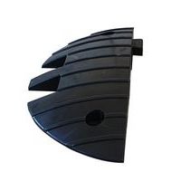 Estremità per dosso rallentatore nero/giallo 15 km/h - Lotto da 2 - Viso