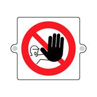 Cartello plexi 3D divieto - ingresso vietato - 160x160mm