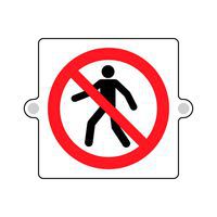 Cartello plexi 3D divieto - divieto di passaggio - 160x160mm