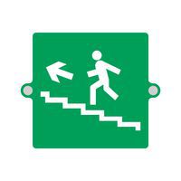 Cartello plexi 3D emergenza - uscita emergenza scale salita