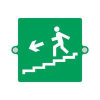Cartello plexi 3D emergenza - uscita emergenza scale discesa