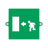 Cartello plexi 3D emergenza - uscita emergenza - 160x160mm