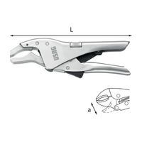 Pinza regolabile autobloccante con ganasce concave