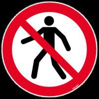 Pittogramma a terra - Vietato ai pedoni - 300 mm - Novap