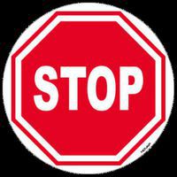 Pittogramma a terra-Stop-300mm-Novap