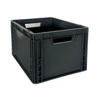 Auer Packaging Contenitore Eurobox 80x60x32 Cm, 130 Litri, Grigio, Made In Germany
