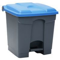 Pattumiera differenziata patty 2 - cm.39x32,5x41h. lt.13+8 azzurra