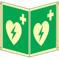 Bifacciale emergenza quadrato luminescente - DAE