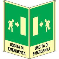 Bifacciale verticale luminescente - uscita emergenza interno