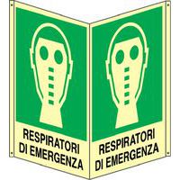Bifacciale verticale luminescente - respiratori di emergenza