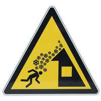 Cartello - Caduta di neve dal tetto - Manutan Expert