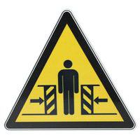 Cartello di pericolo Rischio di schiacciamento degli arti in alluminio - Manutan Expert