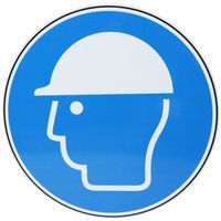Cartello Casco di protezione obbligatorio - Manutan Expert