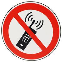 Cartello Vietato l'uso dei telefoni cellulari - PVC - Manutan Expert