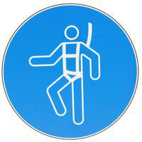 Cartello Imbracatura di sicurezza obbligatoria - PVC - Manutan Expert