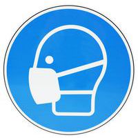 Cartello di obbligo Mascherina obbligatoria in alluminio - Manutan Expert