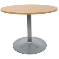 Tavolo rotondo Meeting - Gamba a colonna in faggio