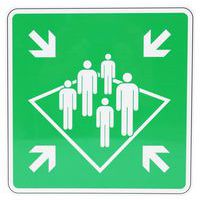 Cartello Punto di raccolta a bordo in alluminio - Manutan Expert