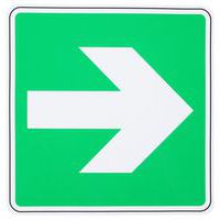 Cartello di evacuazione Freccia verso destra adesivo - Manutan Expert