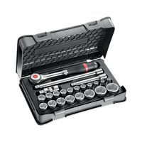 Cassetta di ABS con bussole esagonali - 23 pezzi