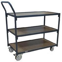 Carrello a 3 ripiani e maniglia verticale -250 kg - Manutan Expert