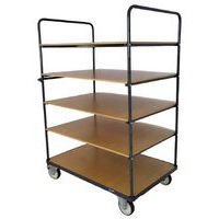 Carrello alto a 5 ripiani in legno - Portata da 400 a 500 kg - Manutan Expert