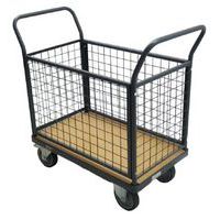 Carrello con 4 sponde a griglia - Portata da 400 a 500 kg - Manutan Expert