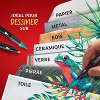 Lotto di 6 pennarelli a vernice acrilica Sharpie con punta a pennello - Sharpie