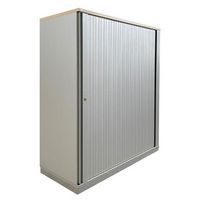 Armadio basso ricondizionato con ante a serranda grigio - Sedus