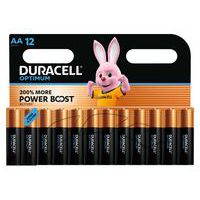 Pila alcalina Optimum AA - 12 unità - Duracell