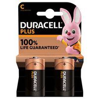 Pila alcalina C Plus 100% - 2 unità - Duracell