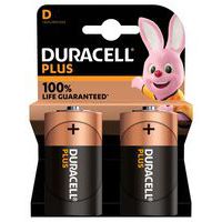 Pila alcalina D Plus 100% - 2 unità - Duracell