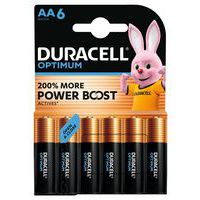 Pila alcalina Optimum AA - 6 unità - Duracell