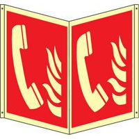 Bifacciale quadrato Luminescente - telefono antincendio