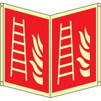 Bifacciale quadrato Luminescente - scala antincendio