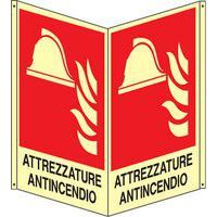 Bifacciale verticale Luminescente - attrezzature antincendio