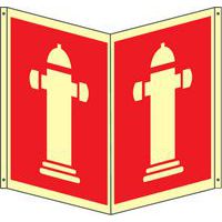 Bifacciale antincendio quadrato Luminescente - idrante