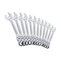 Set di 12 chiavi combinate snodate a cricchetto