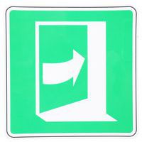 Cartello di evacuazione Porta con apertura a destra adesivo - Manutan Expert