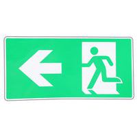 Cartello Uscita di sicurezza freccia a sinistra adesivo - Manutan Expert