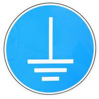 Cartello di obbligo Messa a terra in alluminio - 100 mm - Manutan Expert