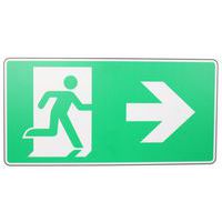Cartello Uscita di sicurezza freccia a destra - PVC - Manutan Expert