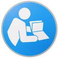 Cartello Consultare il manuale d'istruzioni - PVC - Manutan Expert