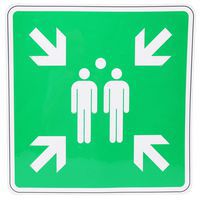 Cartello di evacuazione Punto di raccolta adesivo - Manutan Expert