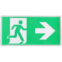 Cartello Uscita di sicurezza freccia a destra adesivo - Manutan Expert