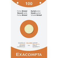 Astuccio da 100 schede a quadretti perforate x 12 assort. - Exacompta