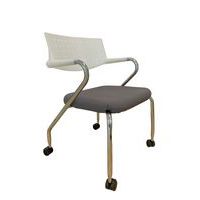 Sedia da ufficio ricondizionata - Grigio e bianco - Tessuto e metallo