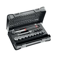 Cassetta di ABS con bussole poligonali - 15 pezzi