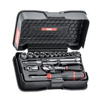 Assortimento in cassetta di ABS con bussole esagonali - 19 pezzi