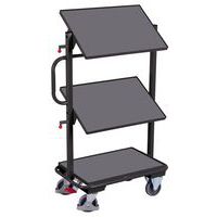 Carrello con ripiani portacontenitori a norma europea - Capacità 200 kg